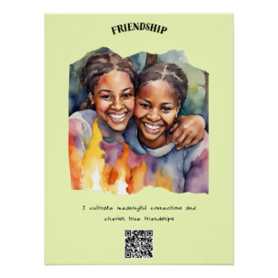 Poster Affirmation positive de l'amitié