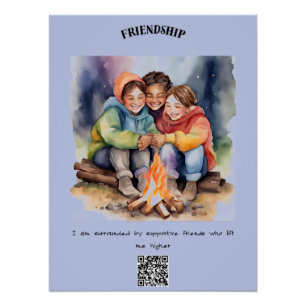 Poster Affirmation positive de l'amitié