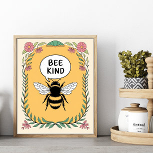Poster Affirmation positive de type abeille