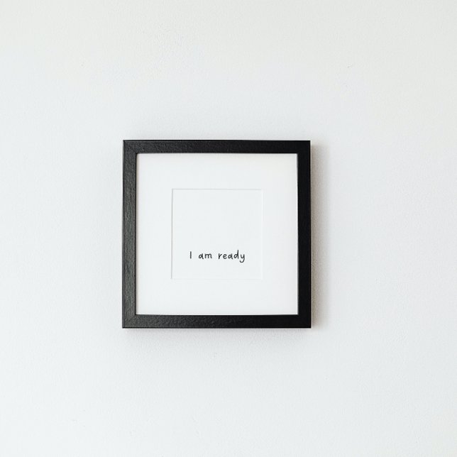 Poster Affirmation positive | Je suis prêt | mur (Our "I Am Ready" wall art is a beautiful and inspiring addition to any space)