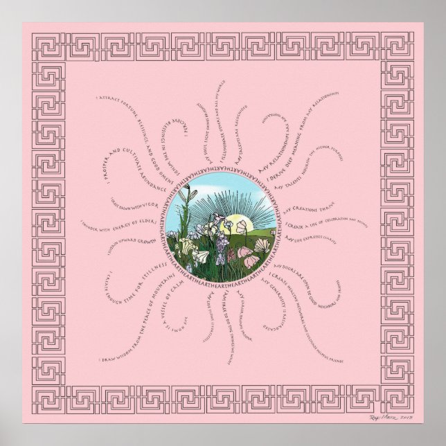 Poster Affirmations avec Storybook Sunrise (Devant)