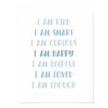 Affirmations Boho minimaliste enfants Citation art