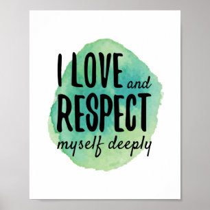 Poster affirmations d'amour de soi pour les soins personn