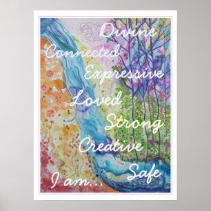 Poster Affirmations de Chakra