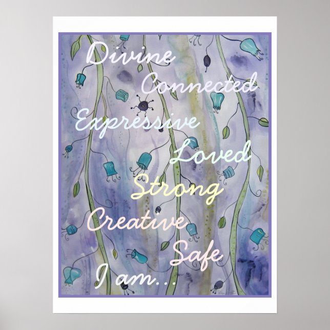 Poster Affirmations de Chakra Purple Energy (Devant)