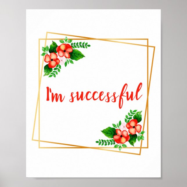 Poster affirmations inspirantes pour le travail (Devant)