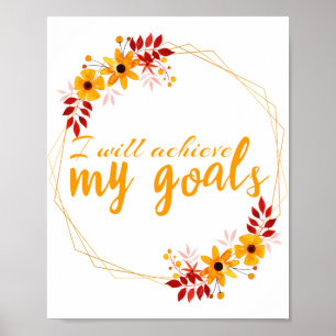 Poster affirmations motivantes pour la réussite