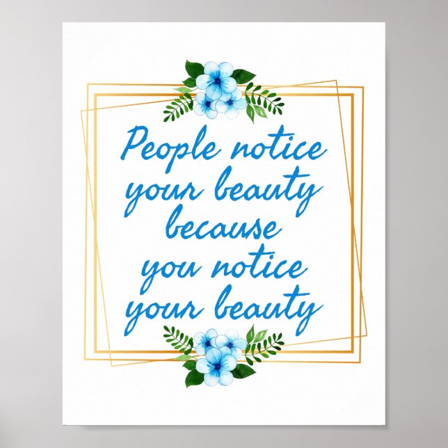Poster affirmations positives citent pour elle (Devant)