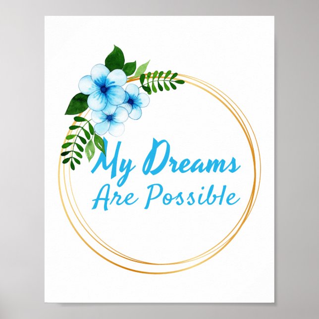 Poster affirmations positives pour l'acceptation de la vi (Devant)