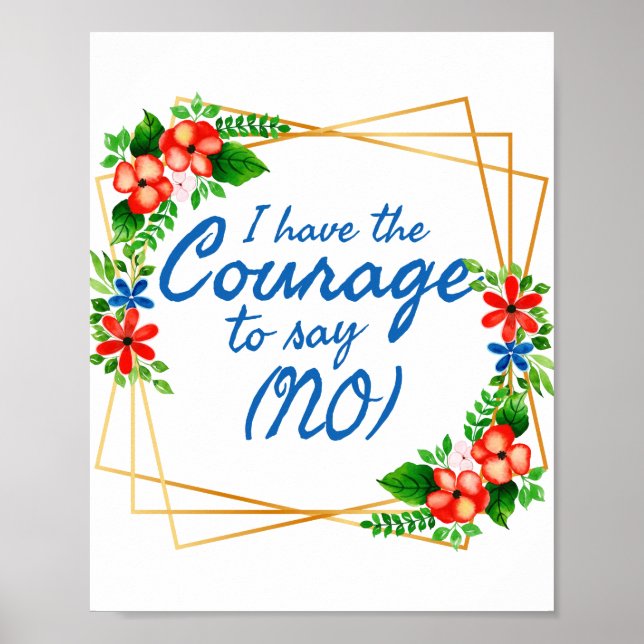 Poster affirmations positives pour l'anxiété et l'amour d (Devant)