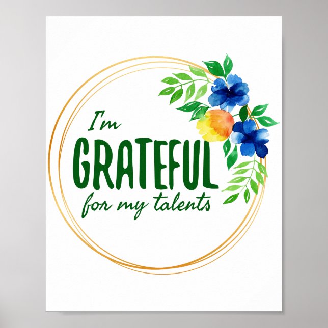 Poster affirmations positives pour le travail (Devant)
