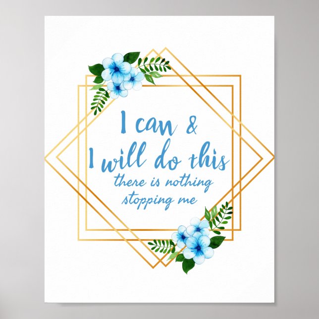 Poster affirmations positives pour le travail et l'amour  (Devant)