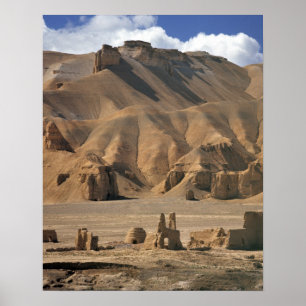 Poster Afghanistan, vallée de Bamian. Ancien argile