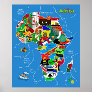 Poster Africa map