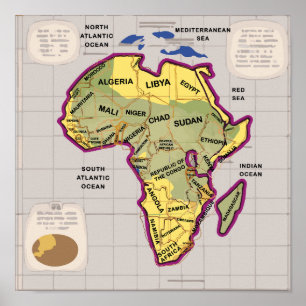 Poster Africa map