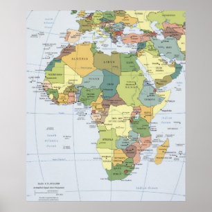 Poster Africa Map Print