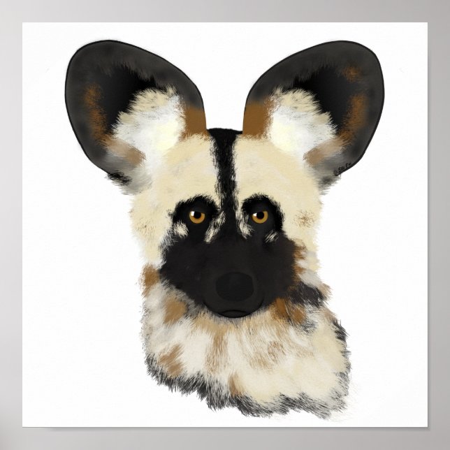 Poster africain Wild Dog (Devant)