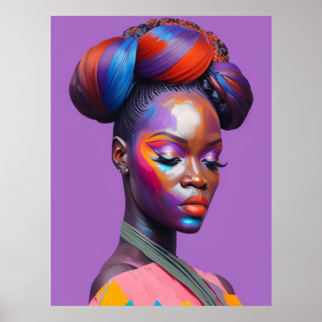 Poster African Beauty Woman Portrait 1 (Devant)