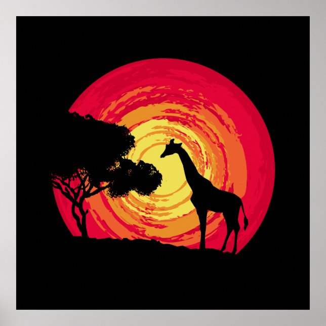 Poster African sunset (Devant)