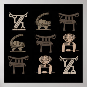Poster african tribe ornate