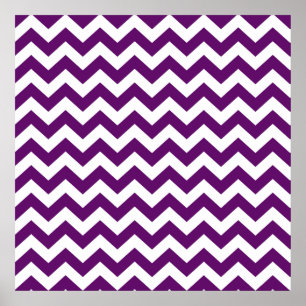 Poster African Violet Safari Chevron