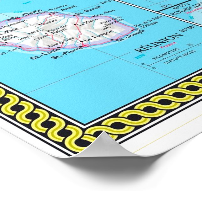 Poster " Afrique : Carte du continent ... (Coin)