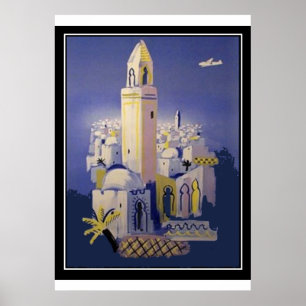Poster Afrique du Nord Voyage vintage Retro Print