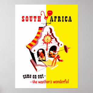 Poster Afrique du Sud, merveilleux pointeur météorologiqu