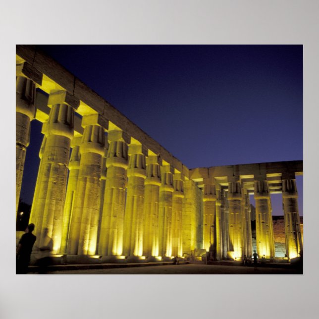 Poster Afrique, Egypte, Louxor. Cour solaire d'Amenhotep (Devant)