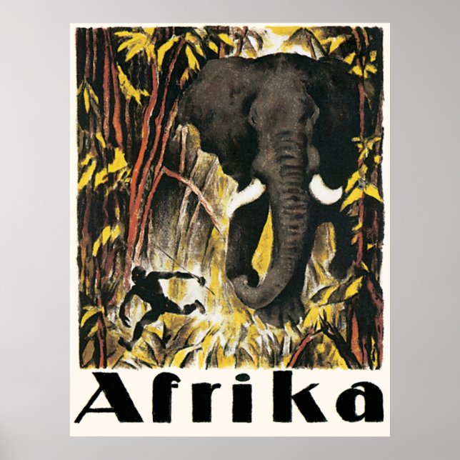 Poster Afrique vintage Travel (Devant)