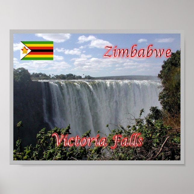 Poster Afrique - Zimbabwe - Chutes Victoria (Devant)