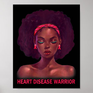 Poster Afro-Africaine Américaine Noire Maladie Cardiaque 