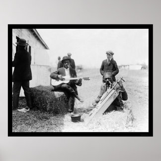 Poster Afro-Américains avec Kazoos et une guitare 1914