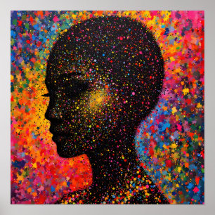 Poster Afro Nebula Whisper – Célébration de l'Histoire de