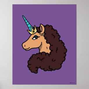 Poster Afro Unicorn   Divin