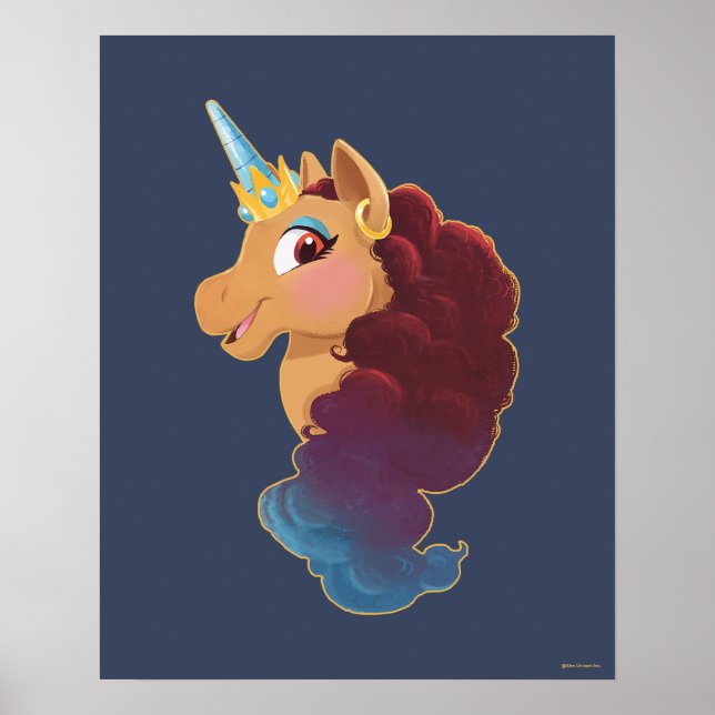 Poster Afro Unicorn | Divine la licorne (Devant)