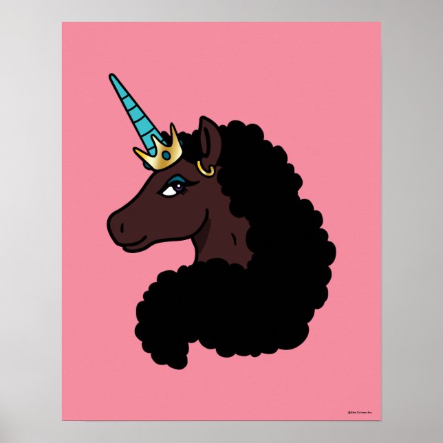 Poster Afro Unicorn | Magique (Devant)