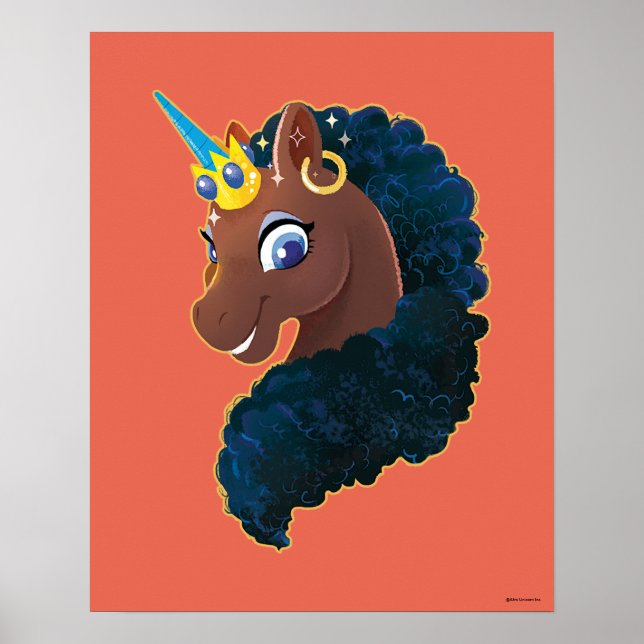 Poster Afro Unicorn | Magique (Devant)