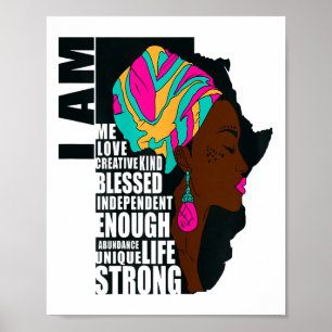 Poster Afro Vous Êtes Suffisant Je Suis Citations Insrati