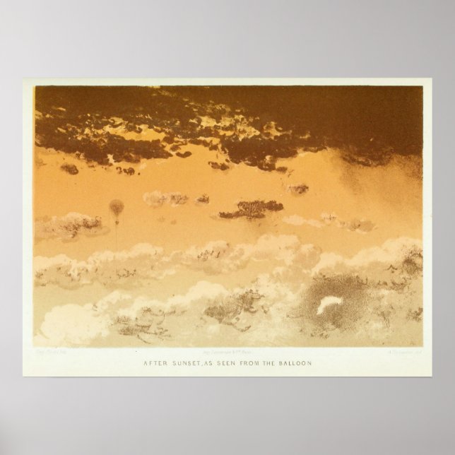 Poster After sunset, as seen from the balloon. (Devant)