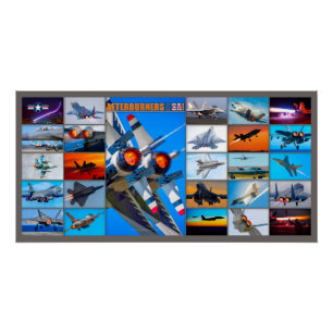 POSTER AFTERBURNERS USA ! "MONTAGE"