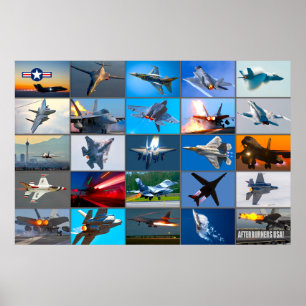 POSTER AFTERBURNERS USA ! "MONTAGE"