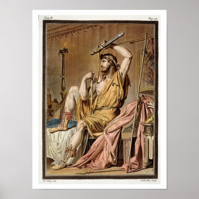 Poster Agamemnon, costume for 'iphigenia in aulis' by Jea (Devant)