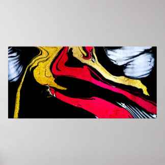 Poster Agate Crystal. Tourbillon d'or, design artistique.