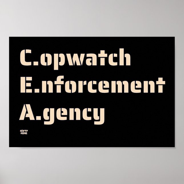 Poster "AGENCE D'APPLICATION DE LA LOI COPWATCH" drôle de (Devant)