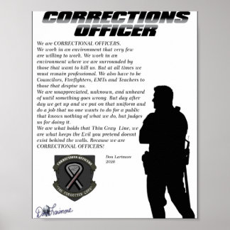 Poster agent correctionnel