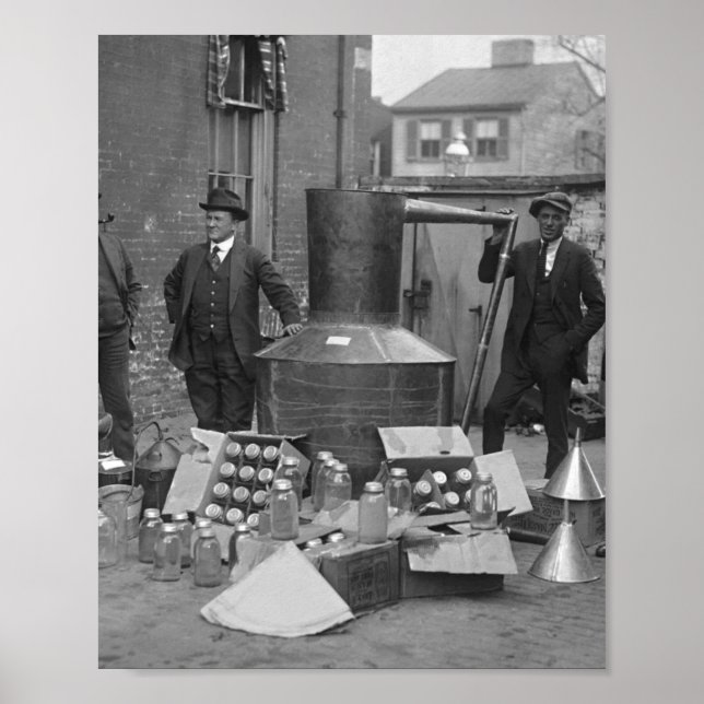 Poster Agents Interdiction Avec Lune Toujours 1922 (Devant)