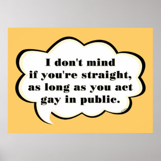 Poster Agir sur les homosexuels en public (inverse)