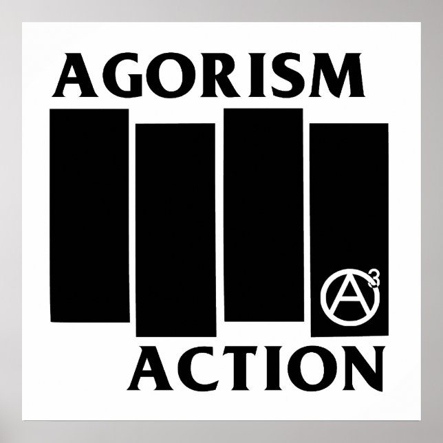 Poster Agorisme Anarchie Action Black Drapeau (Devant)