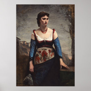Poster Agostina - Jean-Baptiste - Corot Fine Art